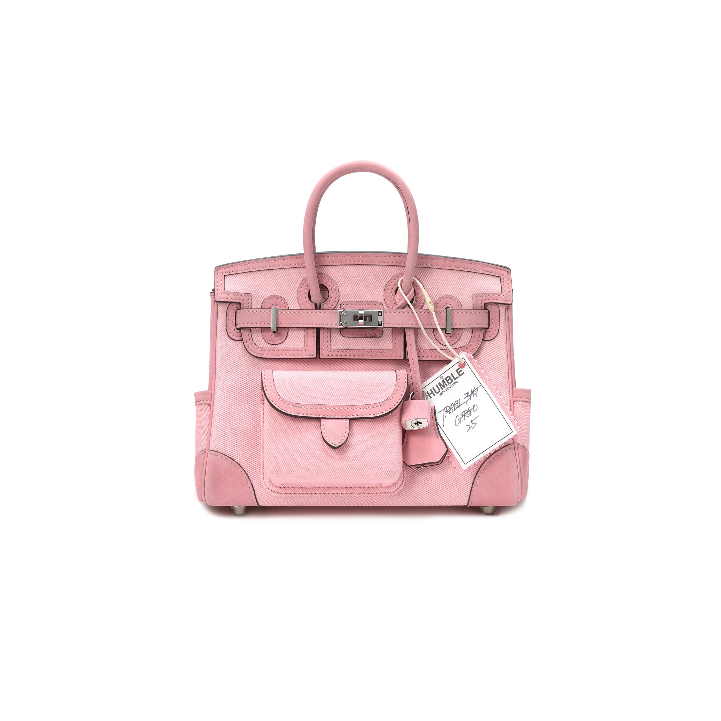 H**mes MASTER TRAVEL BAG CARGO 25 PINK (25*20*13cm)